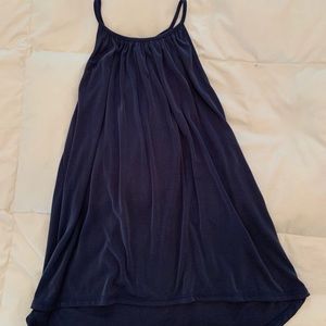 Navy Blue High Neck Tank Top